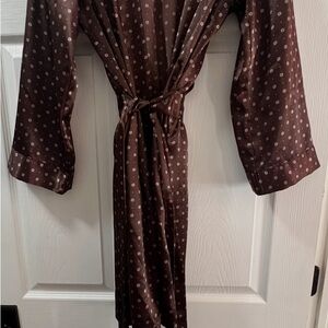 Morgan Taylor Chocolate Polka Dot Robe